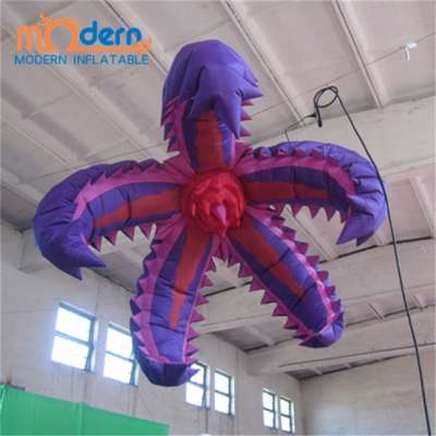 Colored Lighting Inflatable Flower Indoor Ceiling Decoration